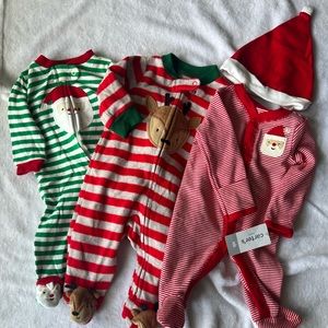 Christmas Sleepers. NB and 3 mos